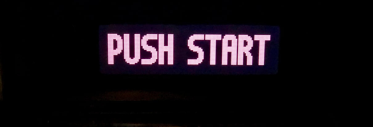 Push start - video game screen